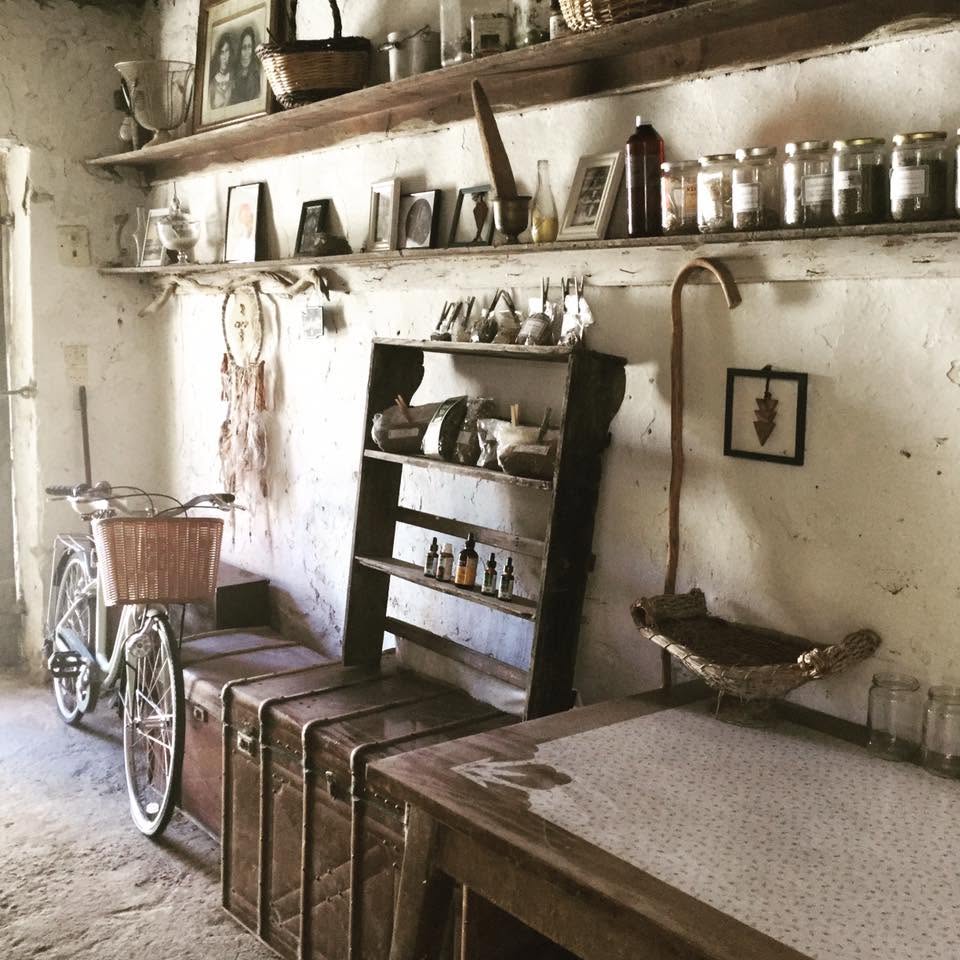 My medicinal apothecary in a 200-year-old stone building in Avdou Village, Crete