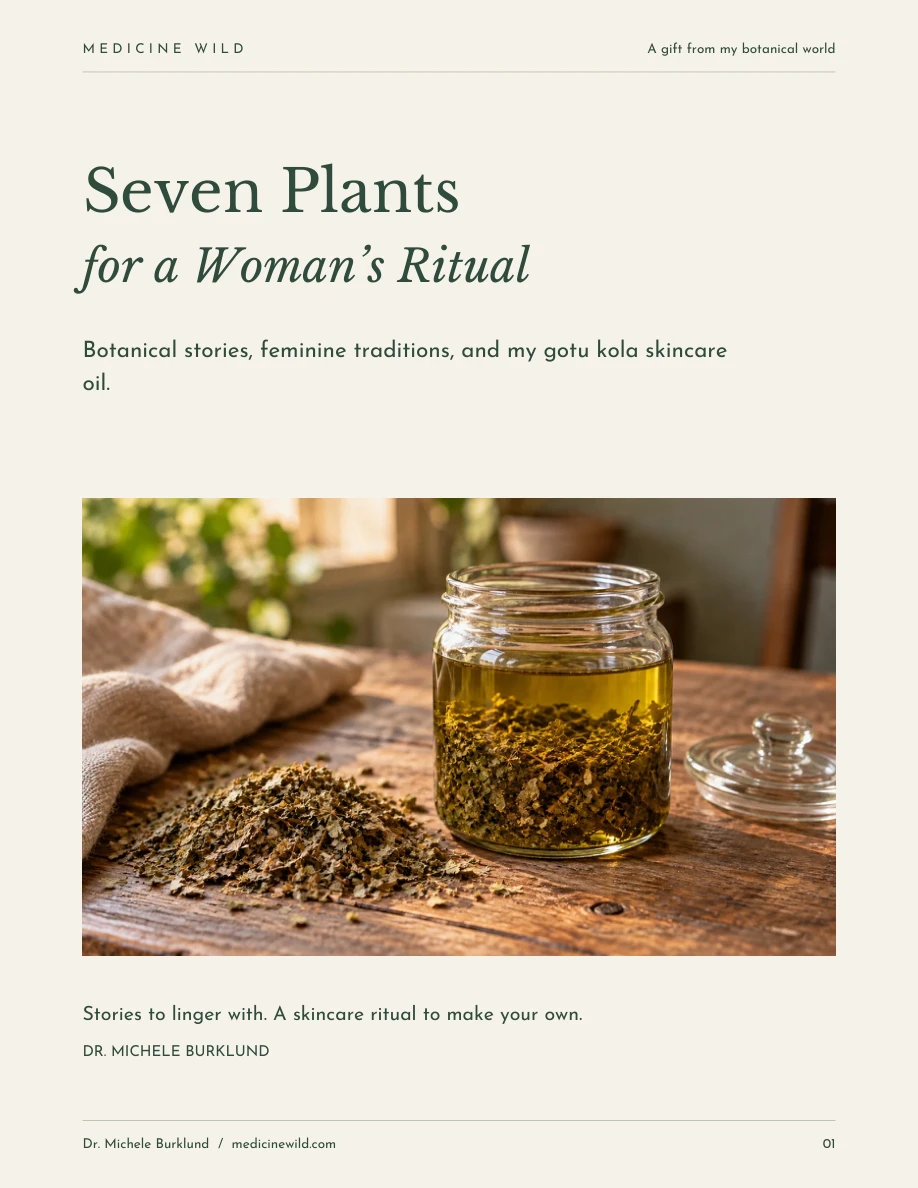 Cover of Seven Plants for a Woman’s Ritual, the free Medicine Wild guide